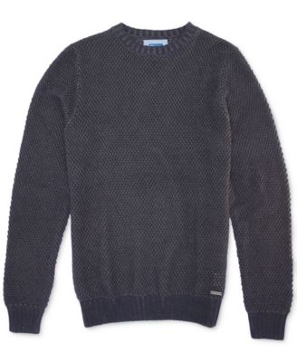 Kangol - Men's Crewneck Textural Solid Sweater