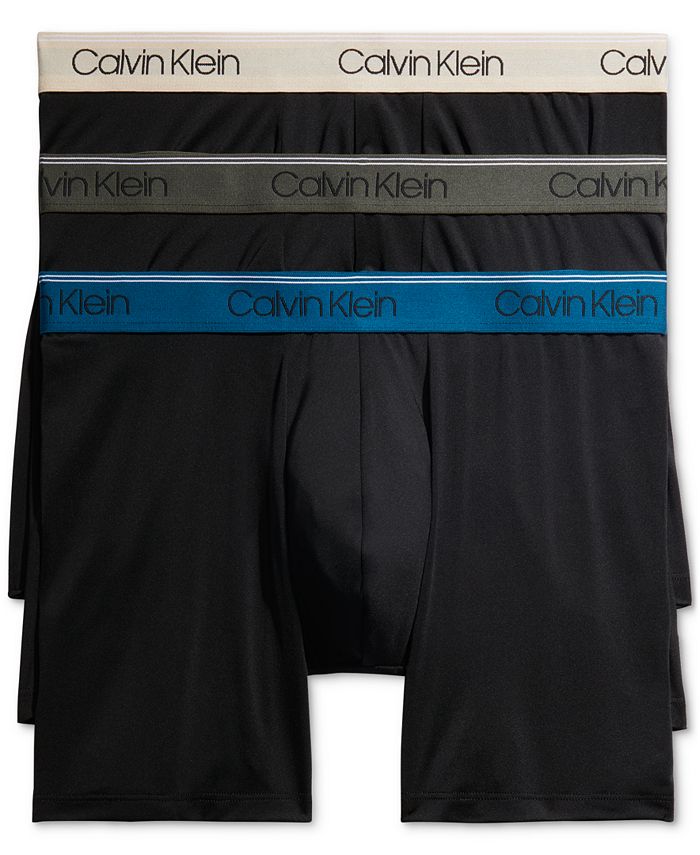 Calvin Klein Men's 3-Pack Microfiber Stretch Boxer Briefs - Macy's