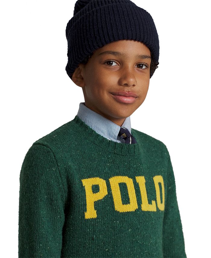 Polo Ralph Lauren Big Boys Logo WoolBlend Sweater Macy's