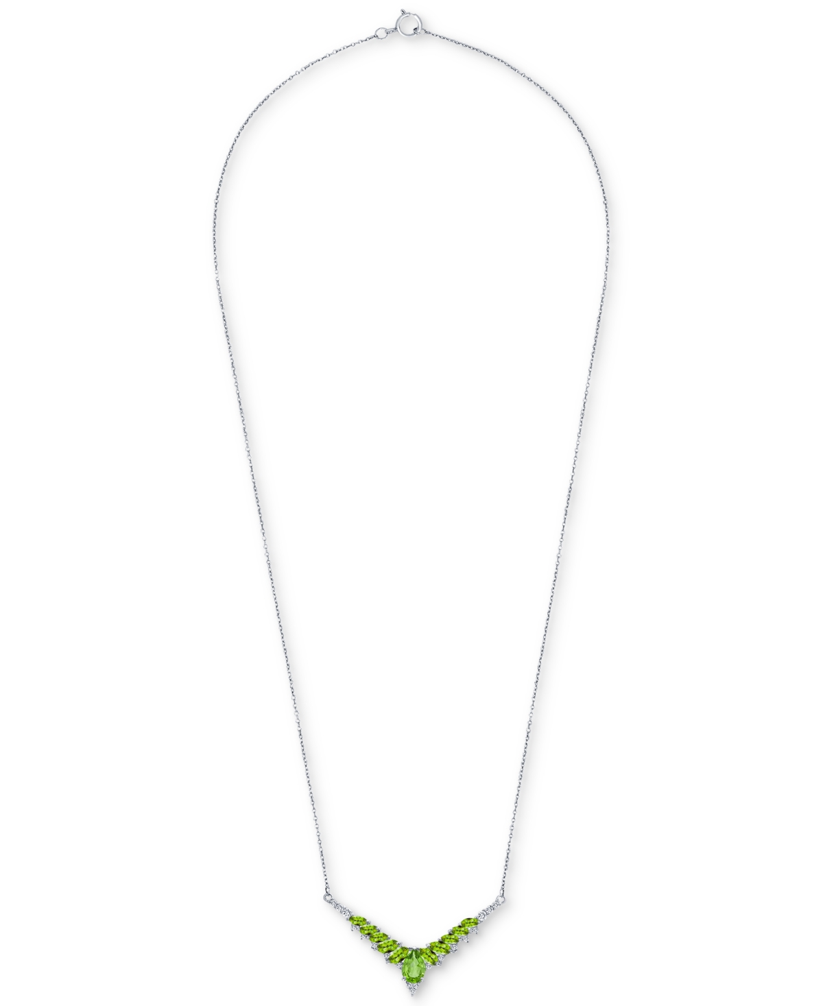 Garnet (2-1/3 ct. t.w.) & White Topaz (3/8 ct. t.w.) V-Shape 17