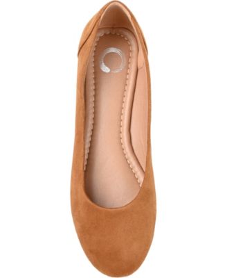 Journee Womens Kavn Medium and Wide Width Comfort Insole Slip On Round Toe Ballet Dress Flats