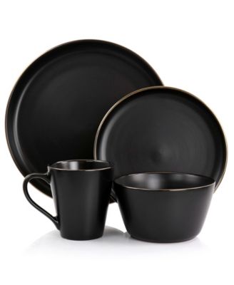 Mateo Gold-Tone 16 Pc. Dinnerware Set, Service for 4