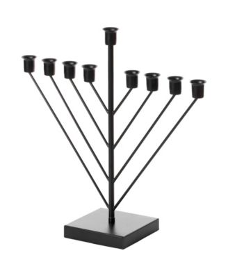 9 Branch Electric Chabad Judaic Chanukah Menorah with LED Candle Design Candlestick