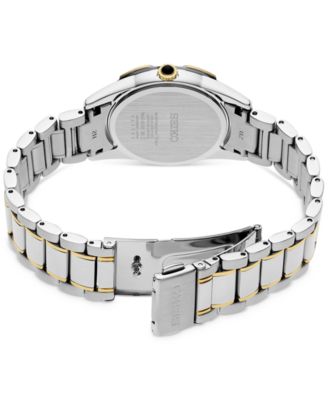 Women's Diamond (1/6 ct. t.w.) Two Tone Stainless Steel Bracelet Watch 33mm