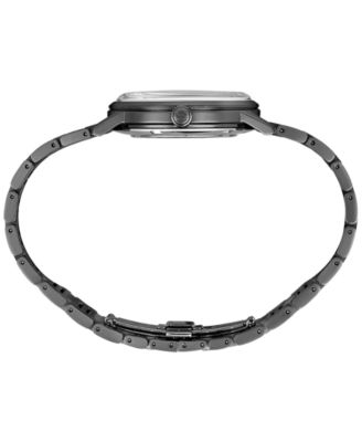 Men's Automatic Presage Black Ion Finish Stainless Steel Bracelet Watch 40mm