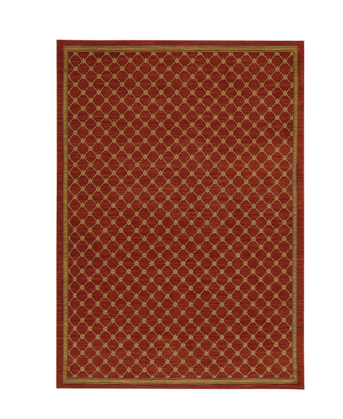 Karastan Area Rug, English Manor Coventry Trellis Red 5'7" x 7'11" Macy's