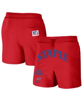 Men's NFL X Staple Red Buffalo Bills New Age Throwback Vintage-Like Wash Fleece Short