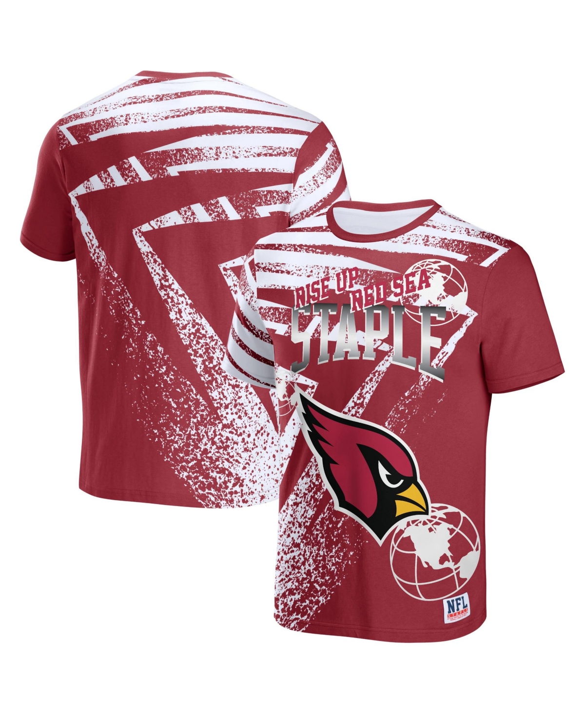 Nfl Properties Men's Nfl X Staple Cardinal Arizona Cardinals Team Slogan All Over Print Short Sleeve T-shirt