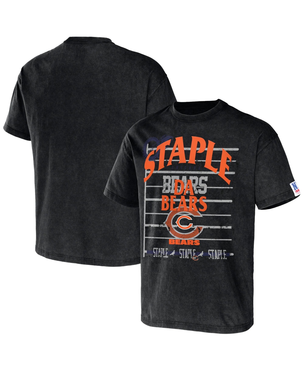 Men's Nfl X Staple Black Chicago Bears Gridiron Short Sleeve T-shirt - Black