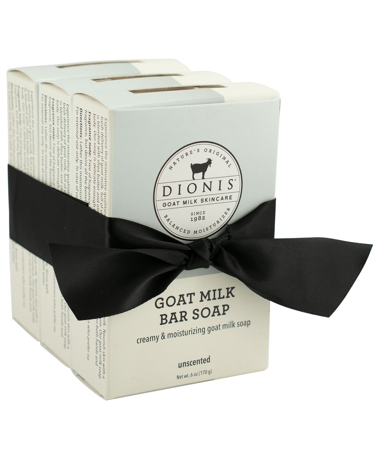 Dionis Unscented Goat Milk Bar Soap Bundle, Pack of 3