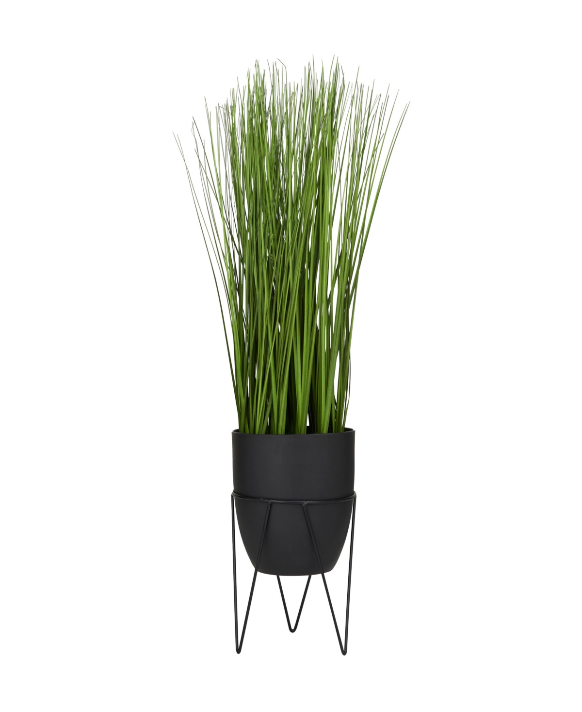 Contemporary Tall Wheatgrass Artificial Plant, 21.4" - Black