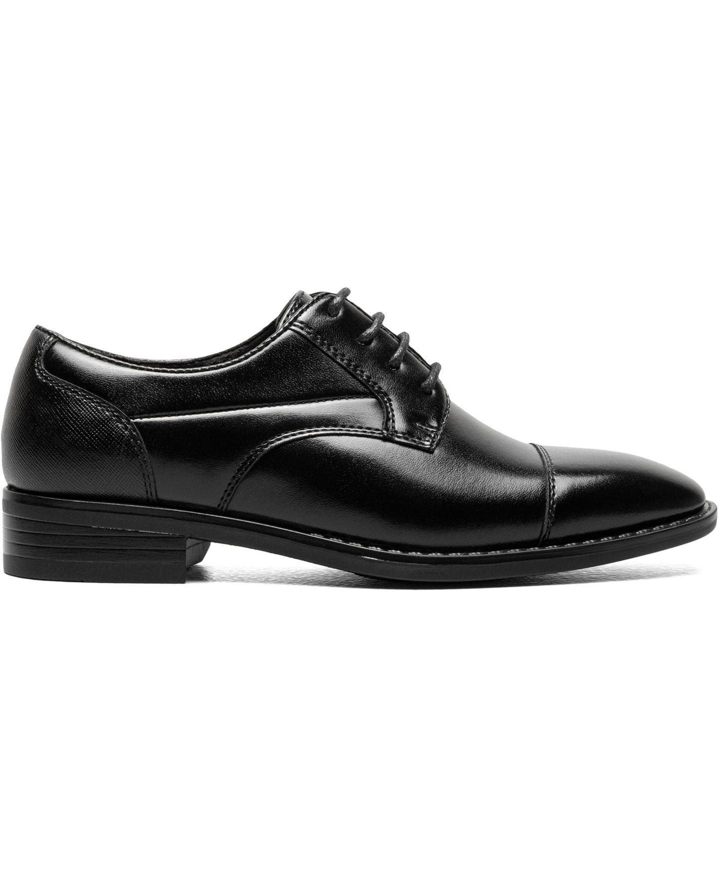 Туфли Stacy Adams Kallum Jr. Cap Toe Lace Up Shoes для мальчиков, цвет: Чёрный — фото 2