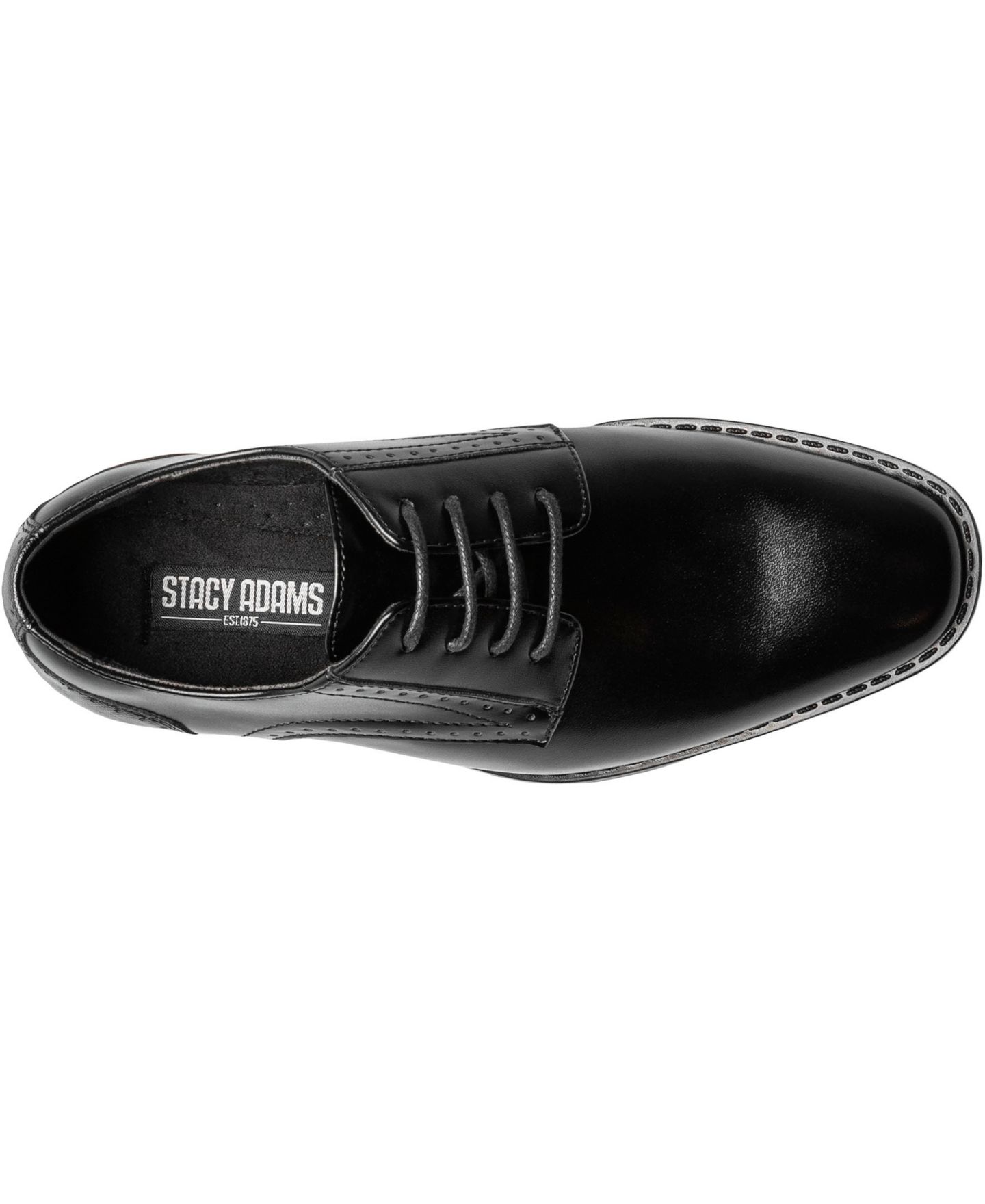 Обувь Stacy Adams Kalvin Jr. Plain Toe Oxford Shoes для мальчиков, цвет: Чёрный — фото 6