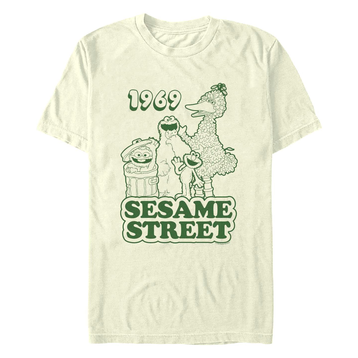 Мужская футболка Fifth Sun Sesame Street Sesame 1969 Group Short Sleeve, цвет: Натуральный — фото 1