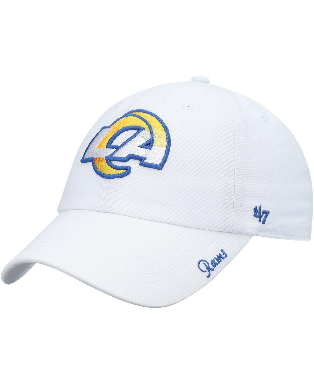 Shop 47 Brand Women's '47 White Los Angeles Rams Miata Clean Up Logo Adjustable Hat