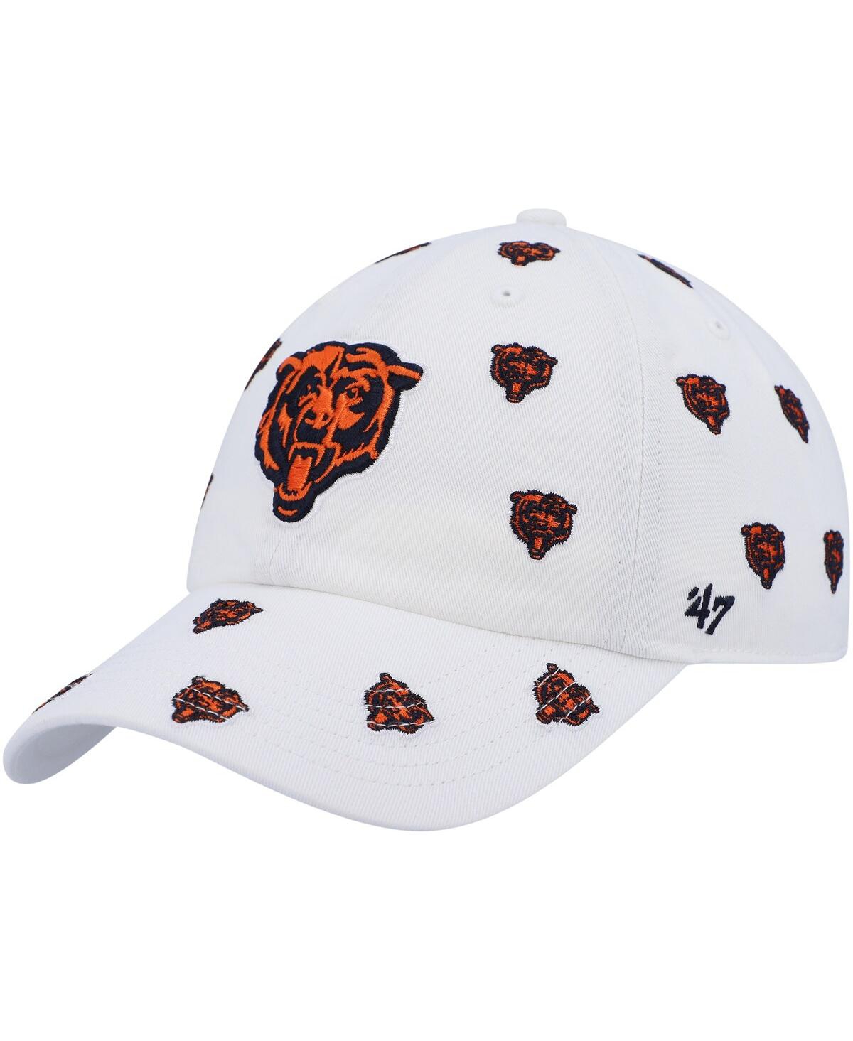 47 Brand Women's '47 White Chicago Bears Confetti Clean Up Logo Adjustable Hat