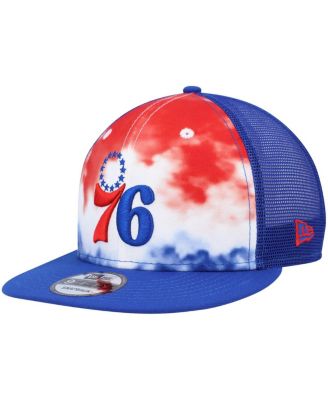 Men's Royal Philadelphia 76ers Hazy Trucker 9FIFTY Snapback Hat