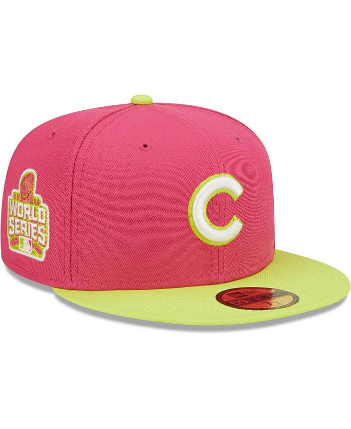 New Era Men's Pink Chicago Cubs 2016 World Series Champions Beetroot