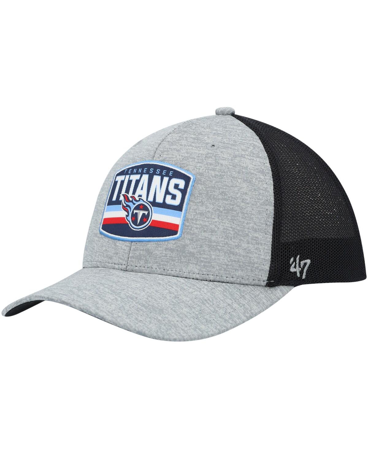 47 Brand Men's ' Heathered Gray And Navy Tennessee Titans Motivator Flex Hat In Heathered Gray,navy