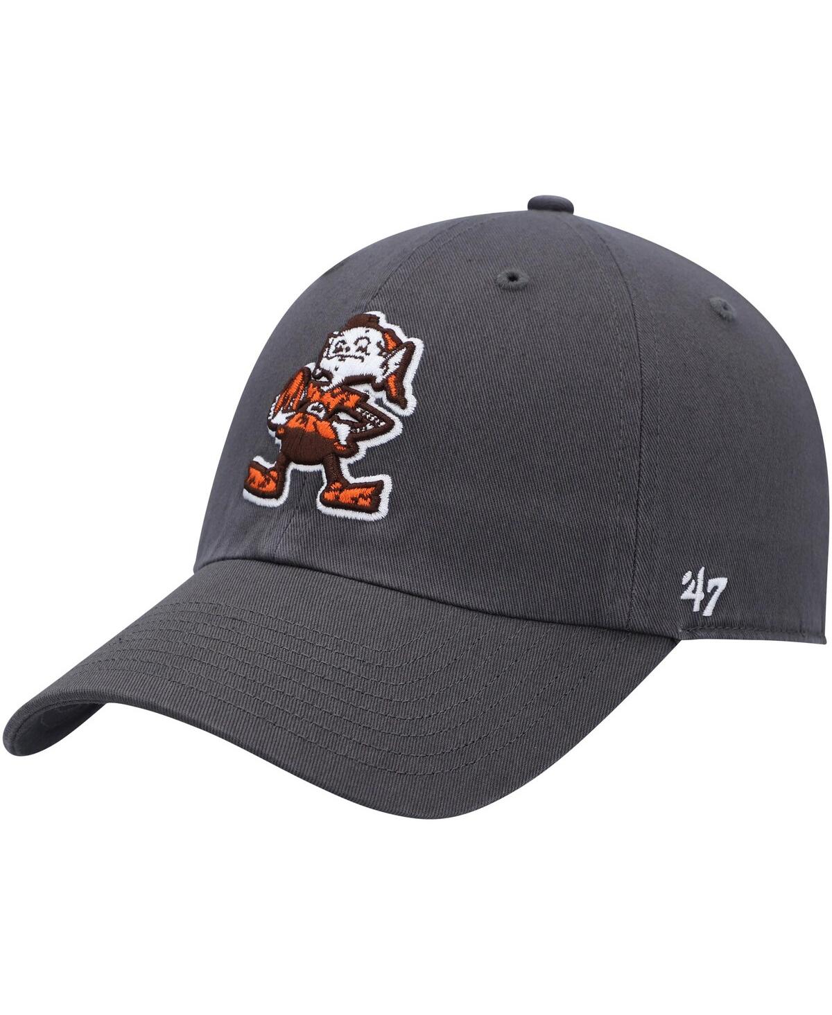 47 Brand Men's ' Charcoal Cleveland Browns Clean Up Legacy Adjustable Hat