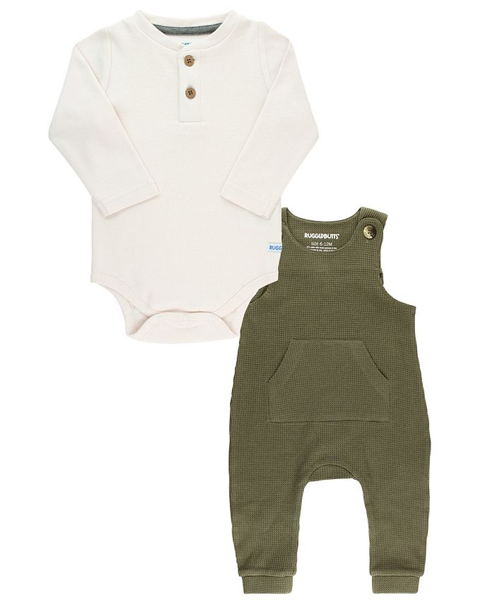 RuggedButts Baby Boys Bodysuit and Longalls, 2 Piece Set Macy's