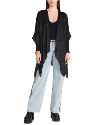 Steve Madden - Sequin Shine Open Front Ruana Topper