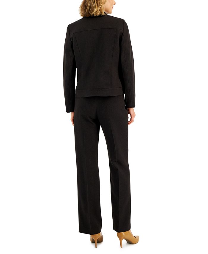 Black pant suit petite clearance