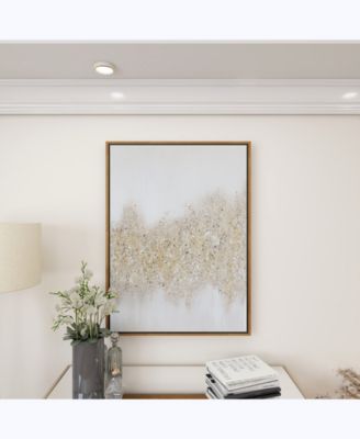 Metal Glam Abstract Framed Wall Art, 30" x 2" x 40"