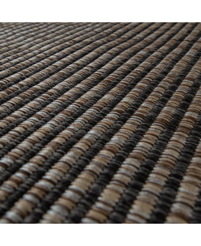 Paco In- & Outdoor Rug Illusion Rustic Style Borderd In Anthracite - 47 ...