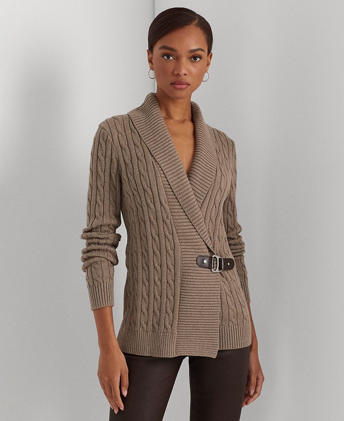 Lauren Ralph Lauren Buckled Cotton Sweater - Macy's