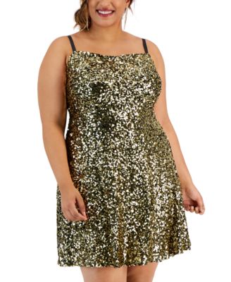 B Darlin Trendy Plus Size Sequined A-Line Dress - Macy's