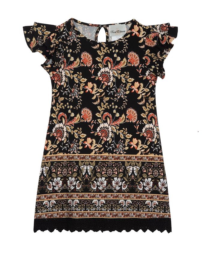 Rare Editions Rare Edition Toddler Girls ALine Yummy Dress with Border