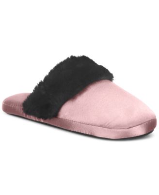 Photo 1 of XL ( 11/12) INC International Concepts Women's Faux-Fur-Trim Boxed Slippers, Created for Macy's