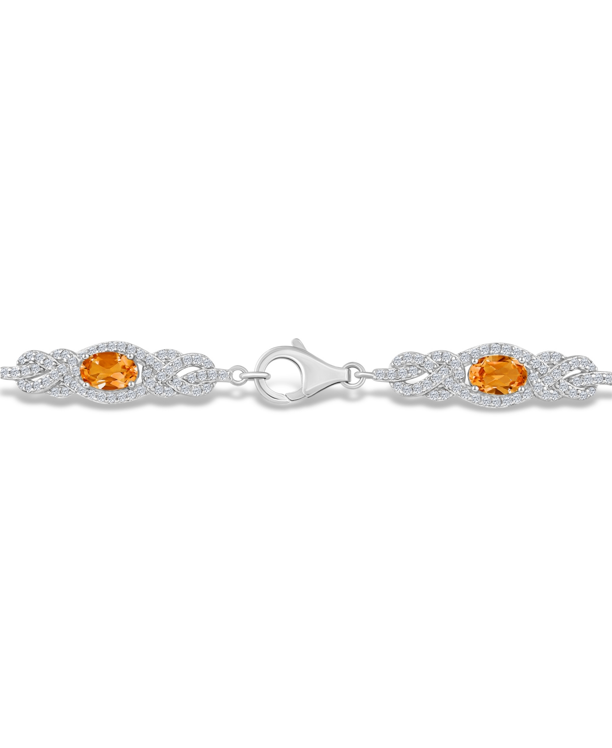 Macy's(2 2/3 ct. t.w.) and Topaz (2 1/10 ct. t.w.) Bracelet in Sterling Silver - Citrine