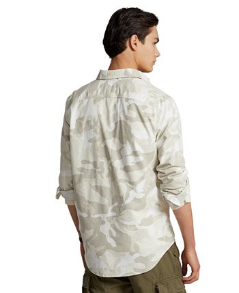 Classic fit camo oxford shirt top