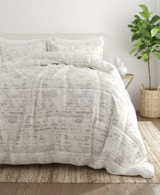 Ienjoy Home Home Collection Premium Ultra Soft Distressed Field Comforter Sets Bedding In Light Gray