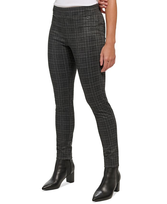 Calvin Klein Women's Plaid Compression Leggings & Reviews Pants