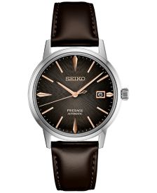 seiko leather band watch