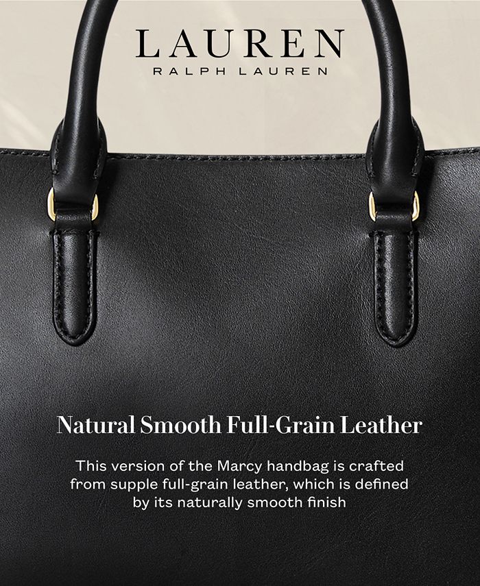 Lauren Ralph Lauren Leather Small Marcy Satchel - Macy's