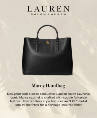 Full-Grain Leather Large Marcy Satchel Bag