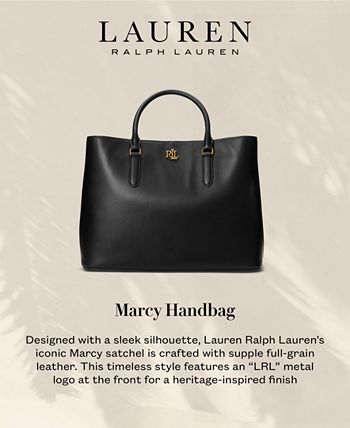 Lauren Ralph Lauren Marcy 26 Leather Satchel Bag, Lauren Tan at