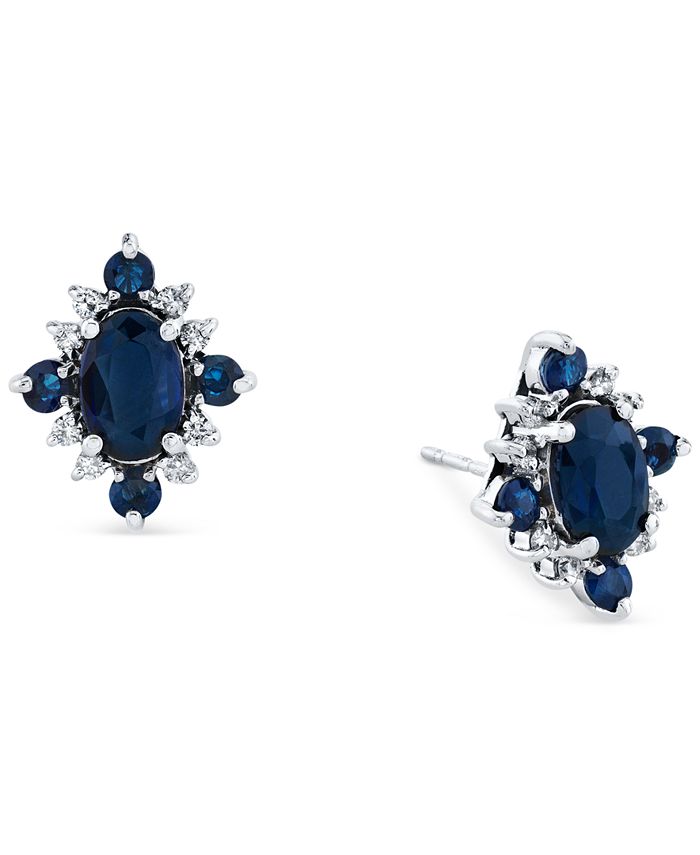 Macy's blue sale sapphire earrings