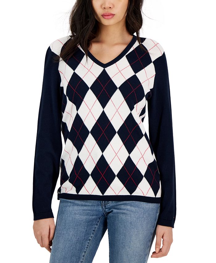 Tommy Hilfiger Women's V-Neck Sweater - Macy's