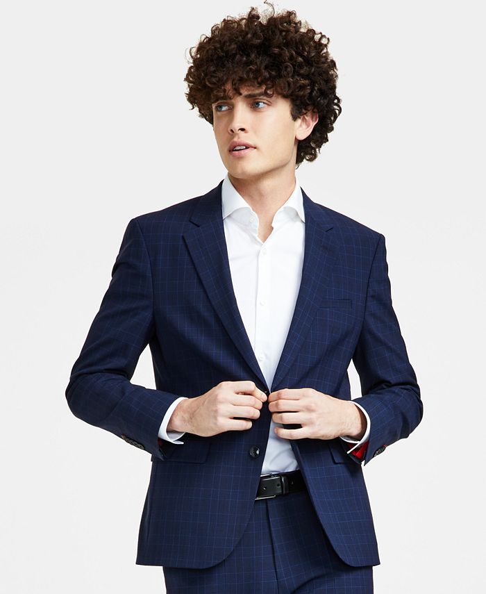 HUGO Men's Modern-Fit Wool Suit Jacket - Macy's