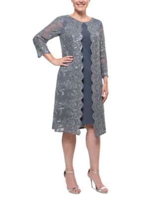 Alex Evenings Embellished Layered-Look Dress & Reviews - Dresses ...