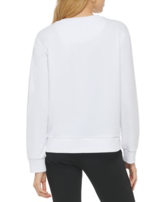 DKNY Women's Dog Walking-Motif Crewneck Sweatshirt