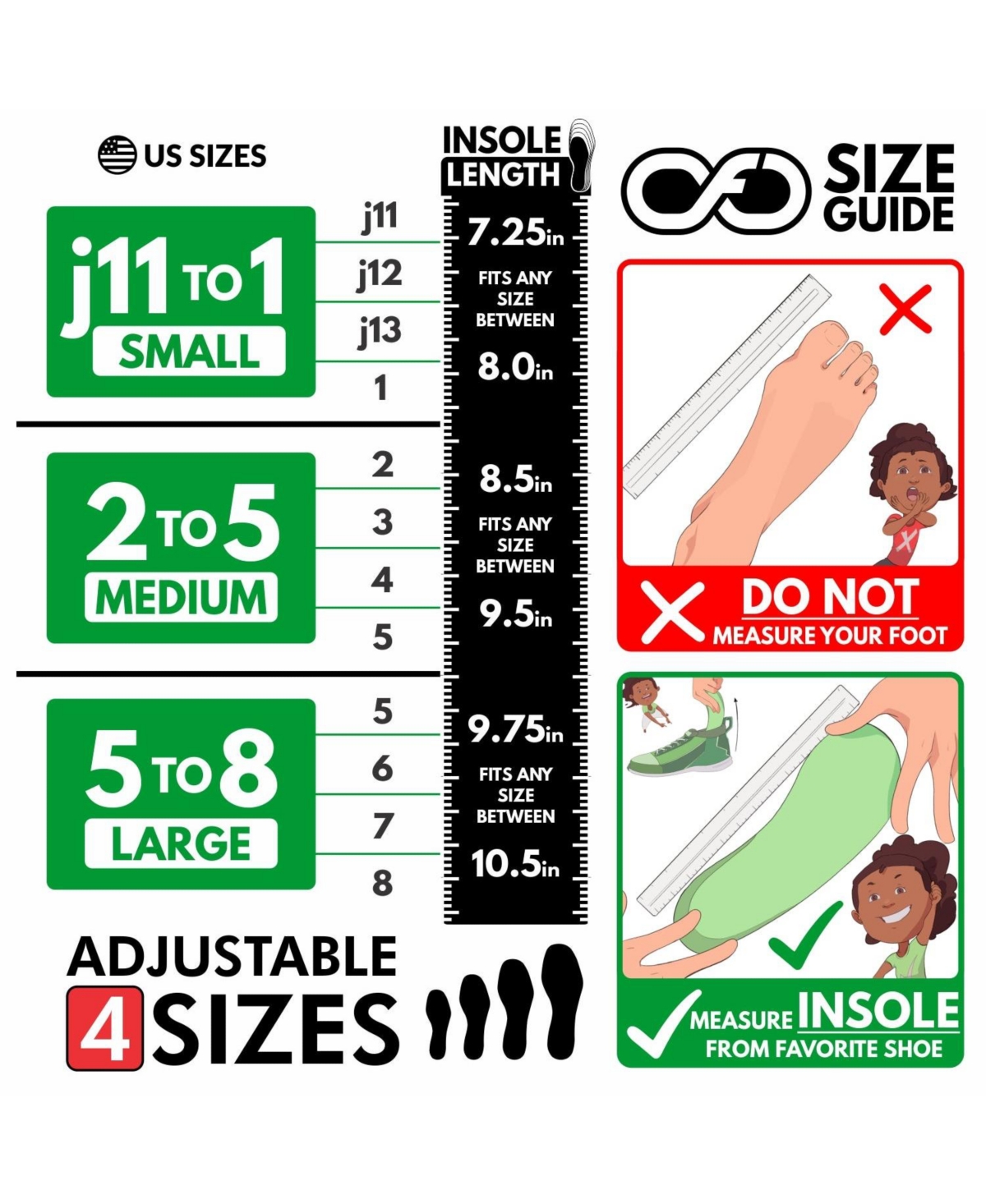 Crazy Skates 148 Adjustable Inline Skates For Girls And Boys - Unisex Skates - Adjust To Fit 4 Sizes