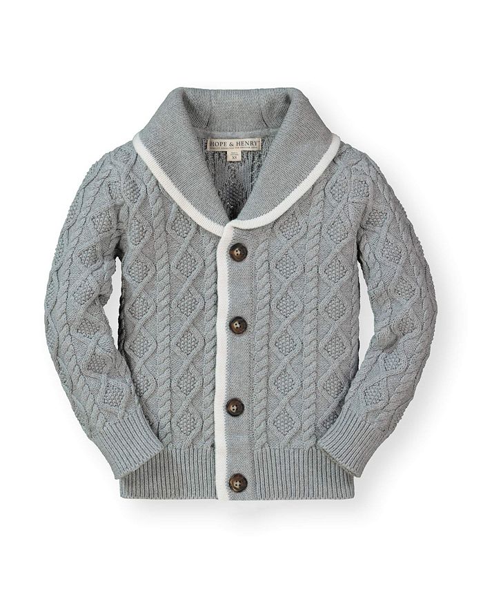 Hope & Henry Boys' Shawl Collar Sweater Cardigan, Kids Macy's