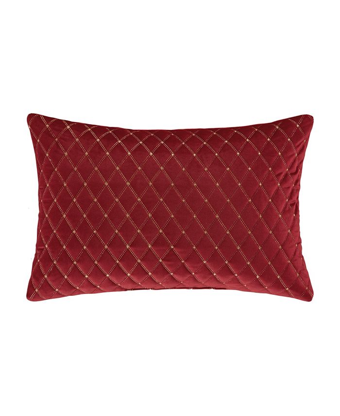 J Queen New York Grandeur Quilted Decorative Pillow, 14" x 21" Macy's