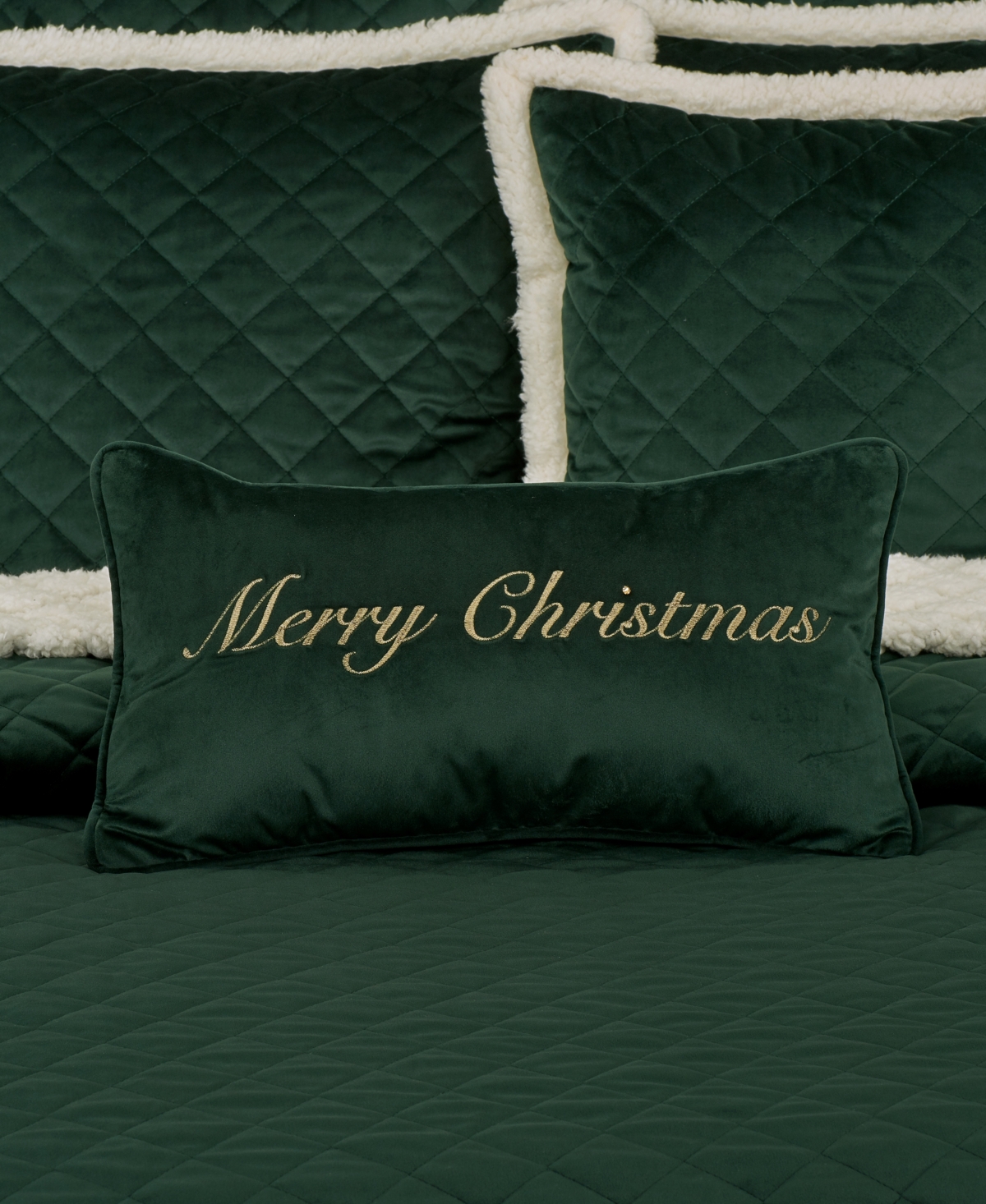 J Queen New York Merry Christmas Decorative Pillow, 11
